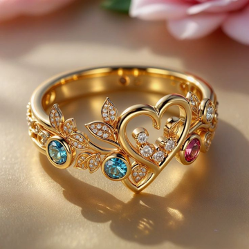 Amour Foliage Crown Ring